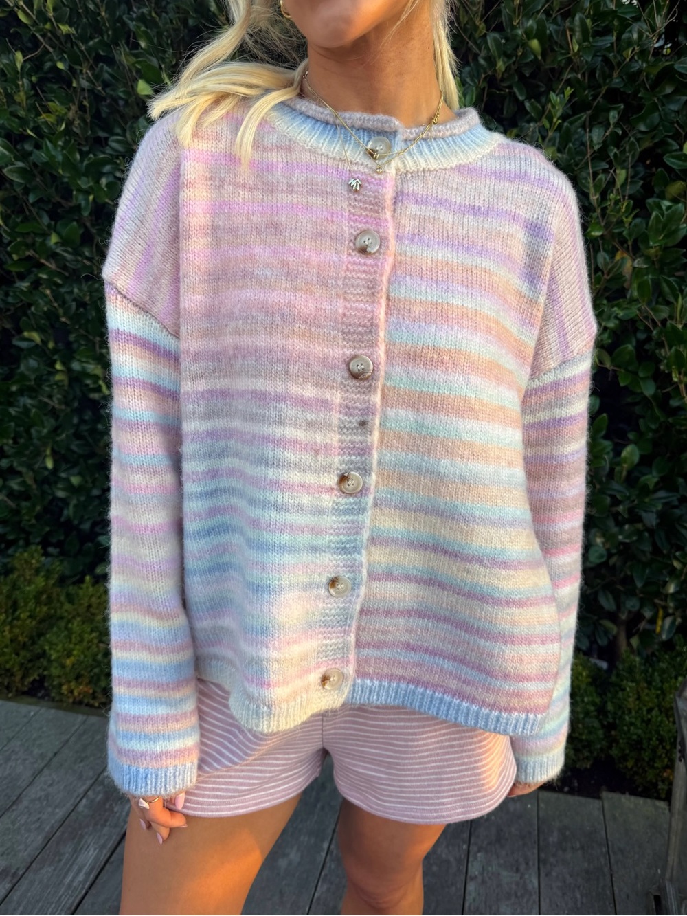 Shop Talulah Radiant Hues Pastel Striped Cardigan NWOT